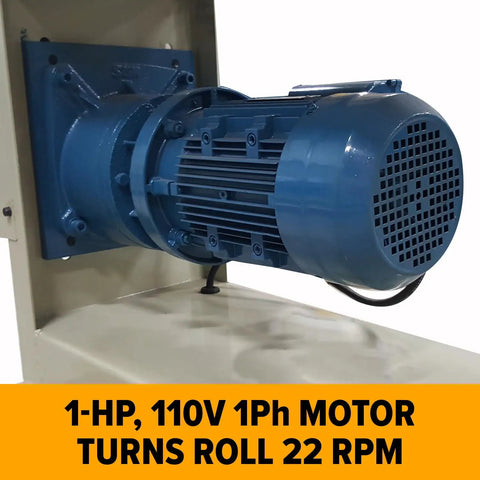 Badass 50 Inch Electric Slip Roll Machine For 16 Gauge Mild Steel Bending And Heavy Duty Rollforming With Dual Driven Motor Foot Pedal Control On A Rigid Steel Frame
