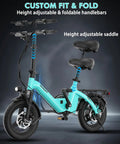 Folding Electric Bike For Adults And Teens With 400W Motor UL Certified Commuter Ebike 23 MPH Top Speed And 25 Mile Range 36V 10Ah Battery Dual Disc Brakes Compact Portable And Easy To Fold, height adjustable