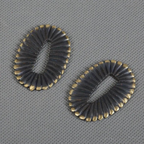 Two Piece Brass Seppa Spacer Set For Japanese Samurai Swords Replacement For Katana Wakizashi And Tanto Tsuba Tightening Front And Back Fittings