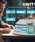 Beefy Counting Scale With 30kg/66lb Capacity And 0.1g Precision For Parts, Jewelry, And Coins displayed on a table.