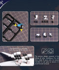 Close-up details of 1/400 Scale Airbus A380 Model With Detachable Landing Gear And Display Stand components