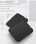 Heavy Duty Reversible Grill Plates Replacement For Electric Contact Press featuring dual-sided, nonstick ribbed surfaces.