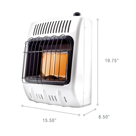 Side view of 10,000 BTU Vent Free Radiant Propane Heater With Piezo Ignition, Heats Up To 300 Sq Ft, Indoor Safe No Power Needed