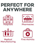 Image showing applications of Straight Up Legit Isopropyl Rubbing Alcohol 70 Percent Usp Grade in hospitals, pharmacies, medical manufacturing, and first aid kits.