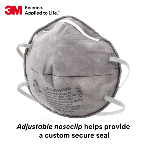 R95 NIOSH Disposable Respirator For Oil Environments With Carbon Filter And Braided Comfort Strap For All Day Comfort Pack Of 20 Safeguards Against Nuisance Odors And Organic Vapors APF 10