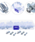 35-Piece Petal Expansion Nut Bolts Set M4 M5 M6 For Hollow Wall And Iron Skin Fastening Heavy Duty Hardware Kit With Quick Install And Reliable Hold For Home Repairs And DIY Projects. Metal expansion bolts in storage box