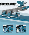 Top Shelf Pvc Cable Tray Cutter With Built In Dual Scale Ruler For Open Plastic Wiring Trunking showing cutting angles 45 and 90 degrees.