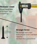 Heavy Duty Black Door Hinges Six Pack With All Necessary Mounting Screws For Wood Doors And Cabinets Built Legit From Solid Iron Hardware That Runs Slick Straight Out The Box Gonna Run Flawlessly Forever. Image showing thickness measurement of hinge at 1.5mm and a strong 2.2mm black screw.