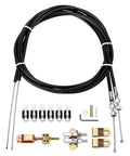 Solid Gold Universal Parking Brake Cable Replacement Kit With 110 Inch Durable Lines, dual cables with hardware for rear brakes.