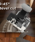 20V Cordless Circular Saw Featuring Brushless Motor And 5 Inch Compact Build Includes 4 Amp Hour Battery And Fast Charger for 0-45° bevel cuts.
