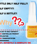 Clear Jewelry Glue For Elastic String With Built-In Brush, Quick-Dry Craft Adhesive bottle showing half-full design.