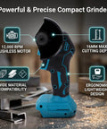 Cordless 2 In 1 Mini Circular Saw And Angle Grinder With A Brushless Motor 12000 Rpm slashes through wood, metal, tile and plastic.