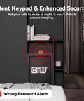 2.5 Cu Ft Fireproof Safe Box For Home Documents With Type C External Power And Electronic Keypad installed in bedroom cabinet