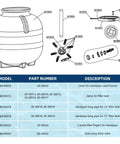 Replacement Pressure Gauge For 13 Inch And 15 Inch Sand Pool Filter Pumps, Aftermarket Part 00-00037, assembly diagram