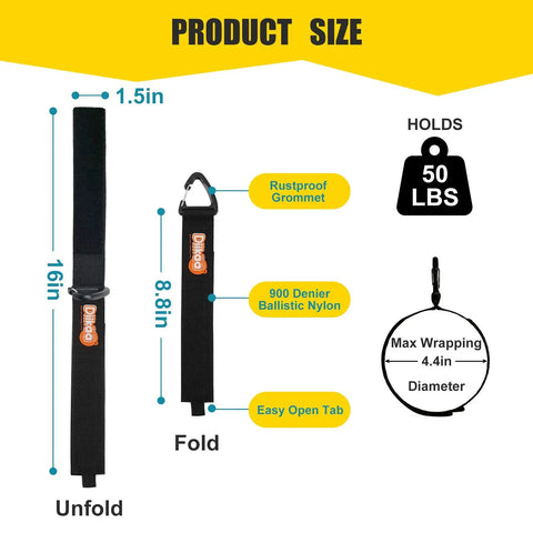 Extension Cord Organizer 16 Inch Holder Storage Straps 10 Pack for Garage and Shed Cable Management Clips And Hangers Durable Quick Mount size chart