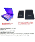Pro Grade UV Exposure Unit For Silk Screen Printing Light Box With 12 LED Tubes, 24x28 Inch Screen Area, open with sponges