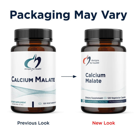 Calcium Malate Chelate With Vitamin D3 Bone Health Boost Supplement For Women And Men 500mg Calcium Easy Absorption With Malic Acid Non GMO 120 Capsules For Strong Bones And Overall Wellness, showing two bottles with varying labels.