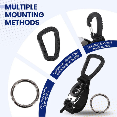 Magnetic Luggage Strap For Backpack And Suitcase, Heavy Duty Travel Belt With Jacket Gripper, showcasing various mounting hooks.