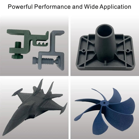 Badass PETG Carbon Fiber Filament 1.75Mm 1Kg Spool Bright Emerald Green used for aircraft and mechanical components.