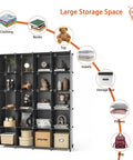 20 Cube Closet Organizer Storage System for Bedroom and Wardrobe, shelving unit with various items like toys and bags in cubes