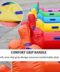 Colorful inflatable dragon boat race toy with comfort grip handles, 8 seats, durable PVC for outdoor team building.
