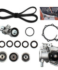 Complete Timing Belt Kit And Water Pump Set For 1999 To 2005 2.2L And 2.5L SOHC H4 EJ22 EJ25 Engines Replacement With OEM Grade Belt Tensioner Water Pump And All Idlers Included