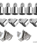 Beefy Heavy Duty Bimini Top Hardware Kit For Seven Eighths Inch To One Inch OD Boat Fittings, 316 Stainless Steel, 12 Piece Set