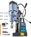 Beast Mode Magnetic Drill Press With 6 Drill Bits, 1550W Copper Motor, 650 RPM, 2 Inch Hole Capacity, 13900N Magnetic Force