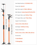 VEVOR 4-Pack Cabinet Support Poles, Heavy Duty Telescopic Steel Jack Props, 37.80 in length, adjustable for drywall support.