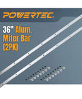 Heavy Duty T Slot Miter Bar Three Quarters By Eighths By Thirty Six Inches With Screw Kit For Router Table Band Saw and Taper Jig solid aluminum bars with screws.