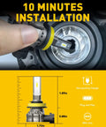 H11 H8 H16 LED Fog Light Bulbs 6000 Lumens 6500K Cool White With CSP Chips Replacement installation guide