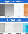Applicable and non-applicable wall types for Matte Black Towel Hooks For Bathrooms Wall Mounted 304 Stainless Steel Heavy Duty Coat And Shower Hooks 2 Pack Built Tough Rustproof Design With Clean Lines And No Sharp Edges For Humid Bathrooms And Kitchens, showing tiles, smooth metal, marble, solid wood, and excluding cement, lime, wallpaper, painted.
