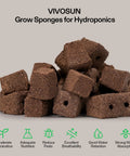 Grow sponges for hydroponics included in Hydroponic Grow Kit With 36 Plant Sites One Layer PVC U Pipe System Water Pump And Timer Nest Baskets And Sponges For Home Leafy Greens Garden Space Saving Soilless Growing Setup.