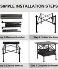 Foldable Aluminum Beach Table For Camping And Outdoors Ultra Lightweight And Rust Resistant Easy Fold And Unfold In Seconds 20 X 20 Inch Portable Camp Table With Storage Bag Ideal For Picnics Beaches Hiking And Grilling installation steps