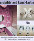 Comparison of Shower Knob Replacement Kit 3 Piece Set For Price Pfister Bathtub Faucets 12 Point Broach Clear Acrylic.
