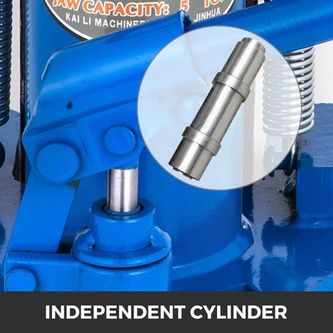 Close-up of independent cylinder in Heavy Duty Air Hydraulic Toe Lift Jack for reliable operation and durability.