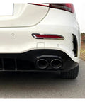 Mercedes Benz W177 A35 AMG Four Exhaust Tips Pipe Turbo Muffler Rear Bumper Trim Frame Built To Last Stainless Steel