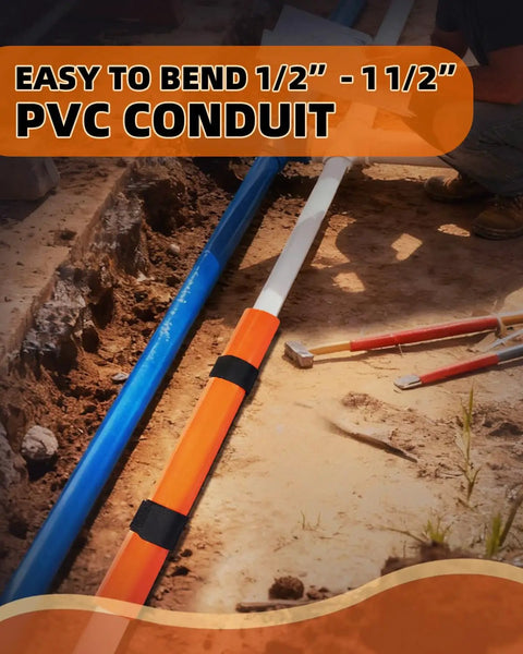 Image showing Heavy Duty PVC Heat Blanket For Conduit Bending Up To 1-1/2 Inch wrapped around PVC conduit on job site.
