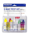 Total Game Changer Swimming Pool And Spa Water Test Kit For Chlorine Bromine Ph And Alkalinity in clear packaging with color-coded solutions.