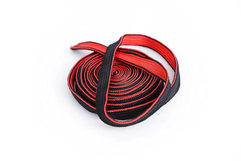 3.3 Yard Synthetic Silk Sageo For DIY Katana Saya And Scabbard Maintenance Dope Black Red Color High Quality Cord close-up