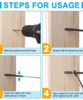 Steps for using 200 Pack Stainless Steel Left And Right Handed Thread Swage Lag Screws One Eighth Inch For Wood Posts Deck Railing Kit