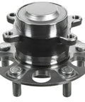 Beefed Up Rear Wheel Bearing Hubs Kit With 2 Rear Hub Assemblies And 2 Stabilizer Sway Bar End Links For 2013 2015 Honda Civic And 2013 2018 Acura ILX Replacement, front view of hub assembly.