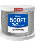 500 Ft One Eighth Inch Stainless Steel Cable Railing Kit T316 With 7x7 Wire Rope And 1800 Lb Breaking Strength