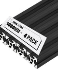 Four Piece 39.3 Inch 2020 Aluminum Extrusion With T Slot Rail European Standard Anodized Black For 3D Printer Laser Engraving CNC Machining Workbench DIY Projects