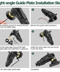 Right-angle guide plate installation for Mini Pneumatic Chamfer Tool With 22 Blade Cutter Head, 30000 RPM Beveler