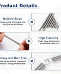 Product details of 20 Pack Stainless Steel Extension Springs With Dual Hooks For DIY Home Furniture Repair 0.3mm Wire Diameter
