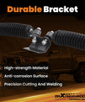 Dual Steering Stabilizer For Dodge Ram 2500 3500 4WD With Two Inch Lift G1 Version featuring durable bracket on lifted truck