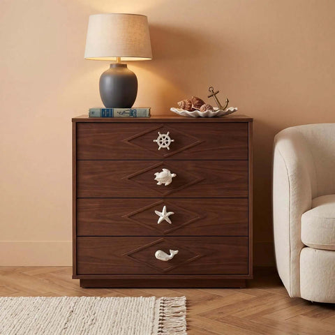 Coastal Nautical Cabinet Knobs Eight Piece Set With Starfish Sea Turtle Rudder Whale Pulls And Handles For Dresser Cupboard Wardrobe