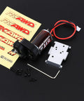 160 Percent Power Upgrade Motor 180 Size With 51T Transmission Gearbox For One Eighteen Hobbyplus CR18P EVO Rock Van Trail Hunter Series Upgrades Silver components displayed