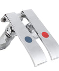 Brass Knee Valve Pedal Faucet With Self Closing G1/2 Threads, Hands Free Non Contact Water Flow, dual temperature levers